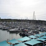 Shared pool area overlooking the Marina de Albufeira